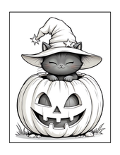 Load image into Gallery viewer, Halloween Coloring Book for Adults Kids, Printed Physical Book, 25 Bold Easy Spooky Designs, Single-Sided Pages, Perfect Halloween Gift
