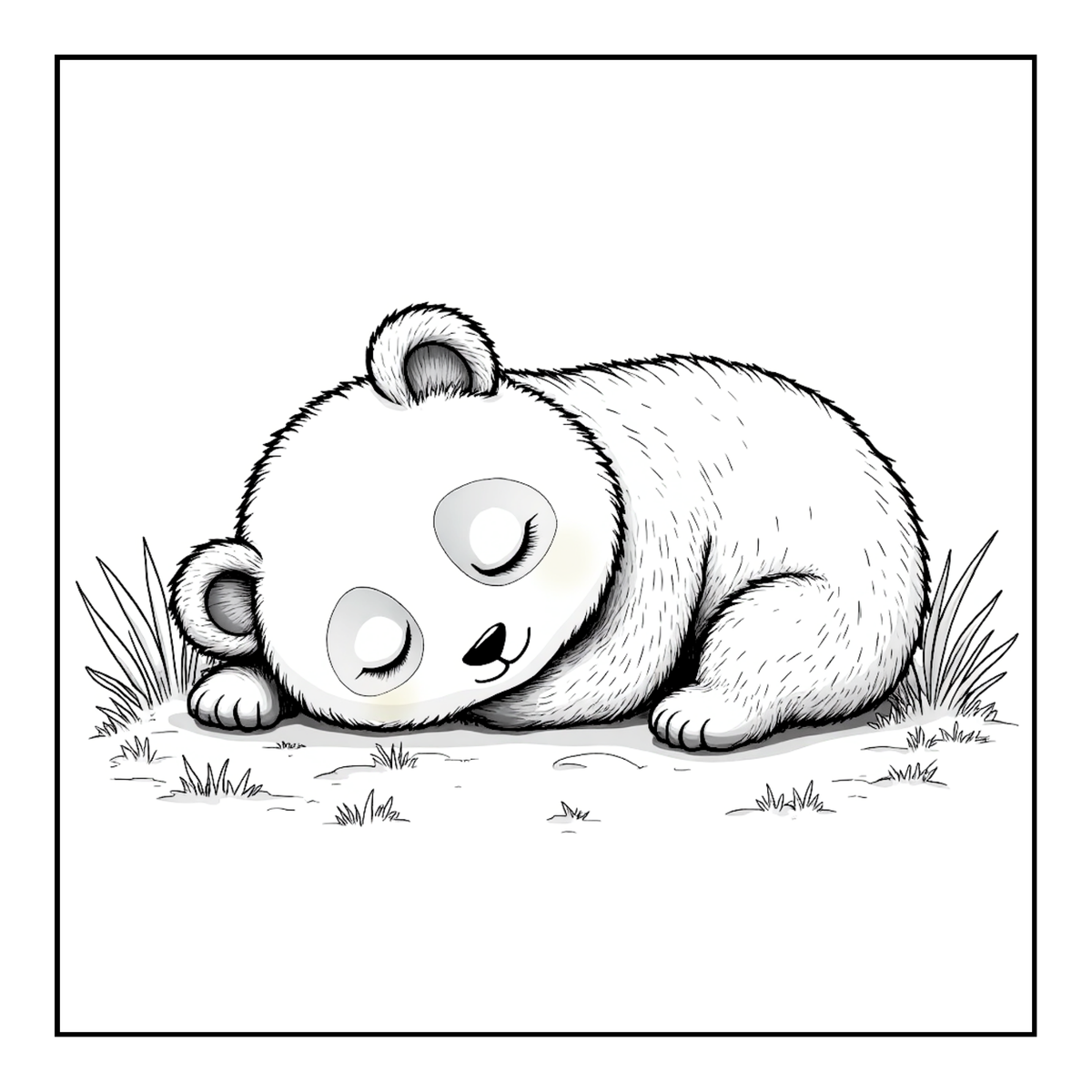 Cute Cozy Panda Bear Animal Coloring Book Gift for Adults Kids Boys Girls Teens: Single Sided Bold and Easy Cool Panda Bear Coloring Book