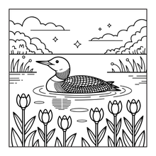 Load image into Gallery viewer, Cute Birds Flowers Coloring Book for Adults Kids Easy Nature Pages for Relaxation and Stress Relief
