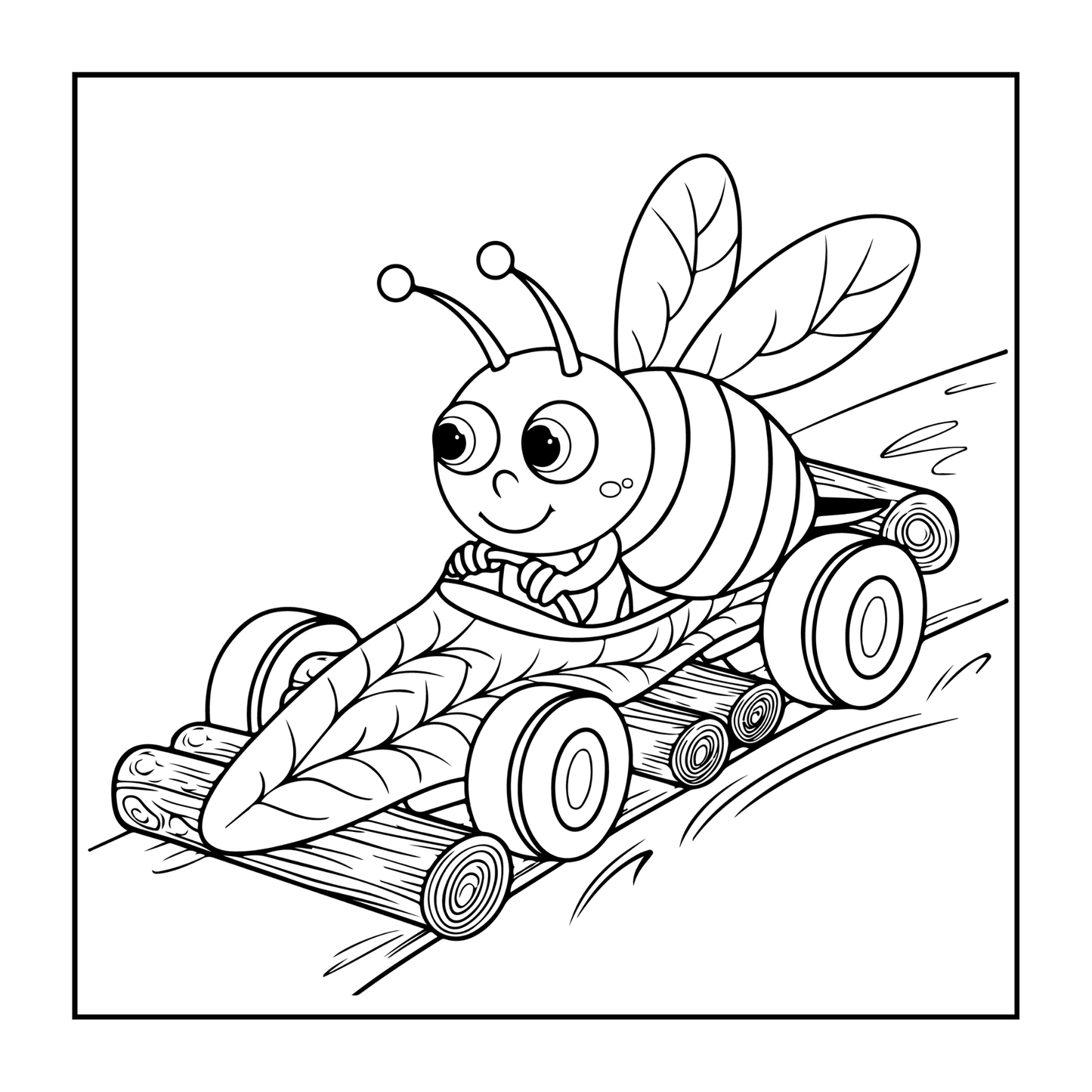 Cute Kawaii Honey Bee Coloring Book Gift for Kids Boys Girls Teens 50 Pages Single Sided Honey Bee Themed Coloring Activity Book