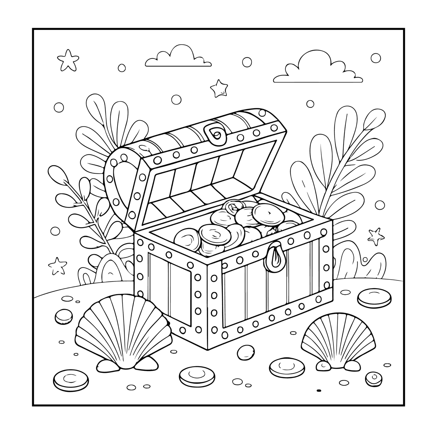 Sea Life Coloring Book for Adults Kids Boys Girls Teens Single Sided Cute Ocean Sea Creatures Coloring Activity Book for Youth Children