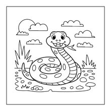 Load image into Gallery viewer, Funny Cute Snake Coloring Book for Kids Teens Adults Cool Reptile Designs Single Sided Pages Fun Stress Relief Activity
