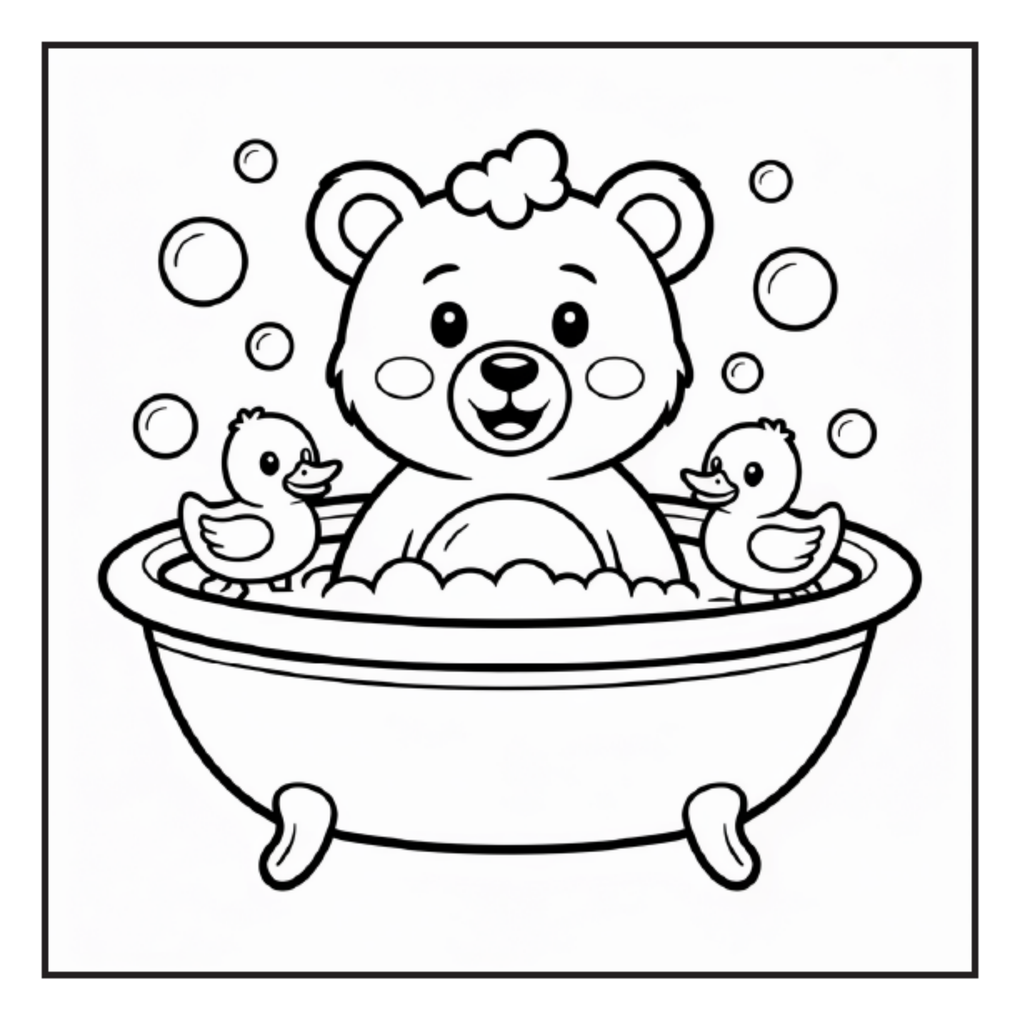 Cute Brown Bear Coloring Book Gift for Adults Kids Men Women Young Boys Girls Teens Cool Cozy Teddy Bear Coloring Activity Book for Children