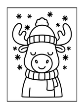 Load image into Gallery viewer, Cozy Winter Animals Coloring Book Cute Holiday Pages for Kids Teens Adults Single Sided Bold &amp; Easy Relaxation Gift
