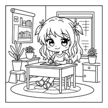 Load image into Gallery viewer, Kawaii Anime Girls Coloring Book for Kids Teens Adults – Cute Manga Characters Easy Japanese Scenes
