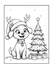 Load image into Gallery viewer, Christmas Coloring Book for Kids Adults Cute Snowman Holiday Activity Printed Softcover Book Bold Easy Winter Holiday Gift Single Sided Page
