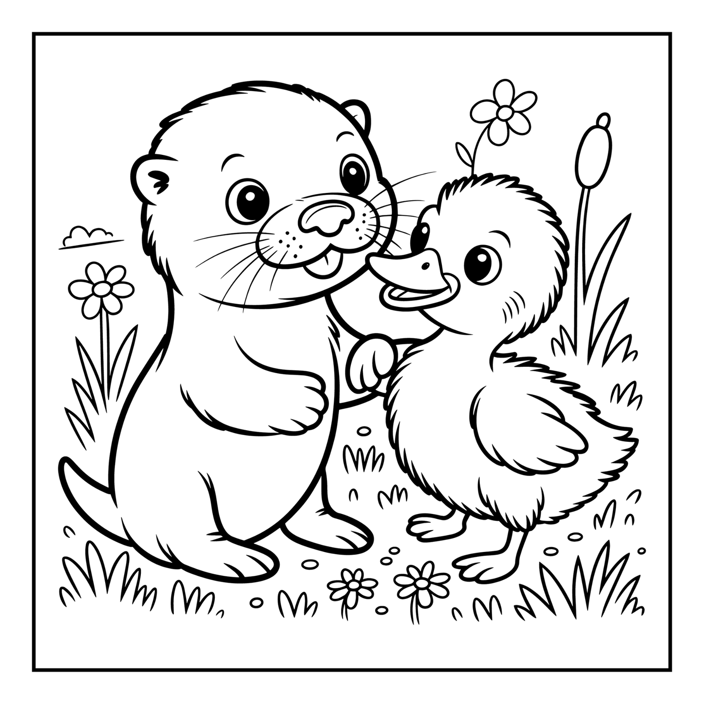 Funny Cute Kawaii Sea Otter Animal Coloring Book Gift for Adults Men Women Kids Boys Girls Teens Cool River Otter Coloring Activity Book