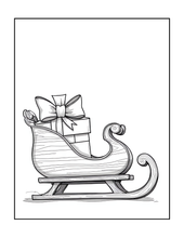 Load image into Gallery viewer, Cozy Christmas Coloring Book for Kids Adults: 25 Bold Easy Single Sided Holiday Coloring Pages with Cute Kitten Santa Snowman Designs
