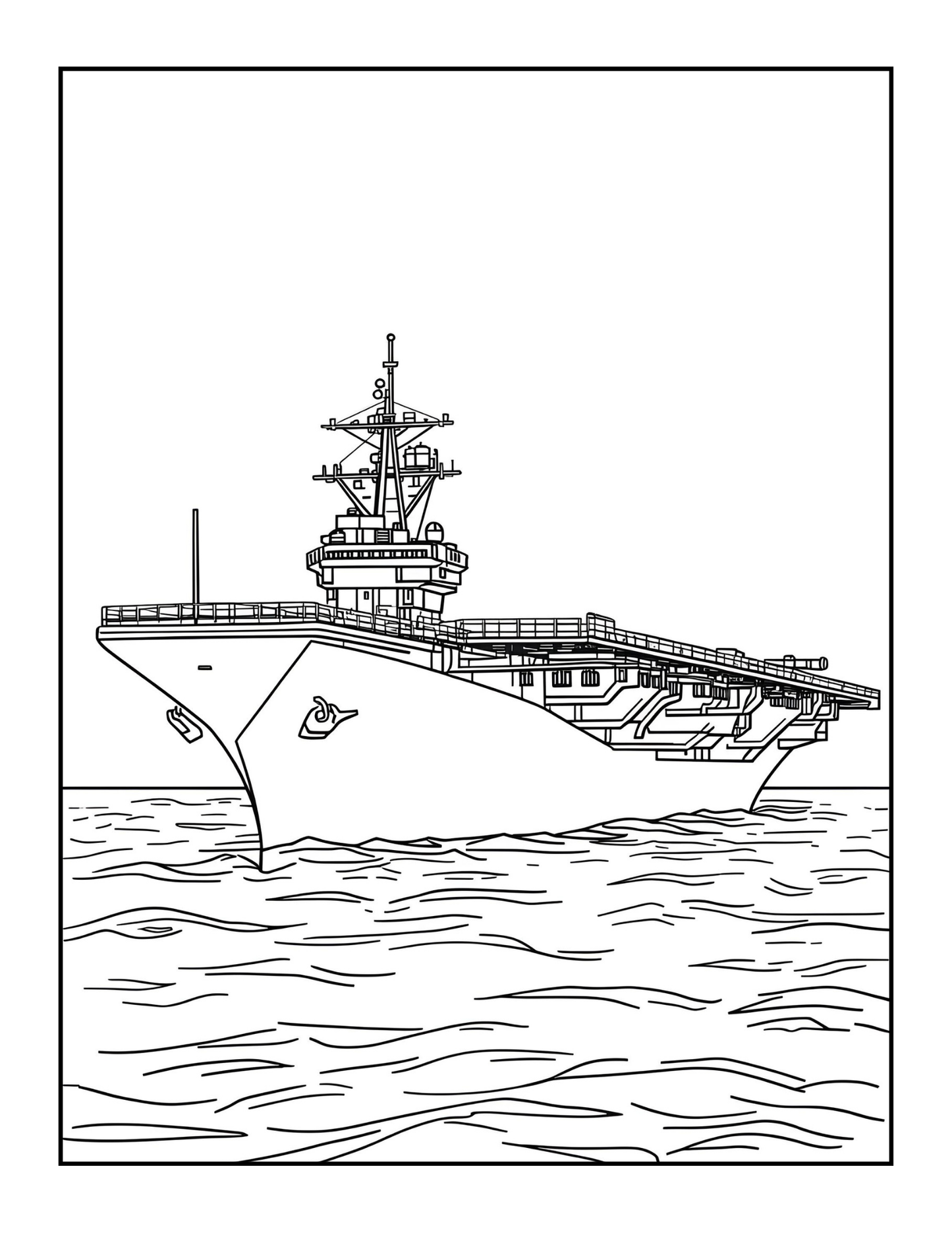 Navy Ship Coloring Book for Adults Men Women Kids Boys Girls Teens Military Navy Coloring Pages Children Navy Carrier Ship Coloring Sheets