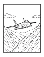 Load image into Gallery viewer, Military Jet Fighter Plane Coloring Book for Kids Adults Boys Girls: 50 Pages Single Sided F-35 Lightning Fighter Jet Airplane Coloring Book
