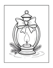 Load image into Gallery viewer, Cozy Christmas Coloring Book for Kids Adults: 25 Bold Easy Single Sided Holiday Coloring Pages with Cute Kitten Santa Snowman Designs
