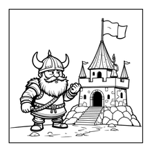 Load image into Gallery viewer, Cute Vikings Coloring Book for Kids Teens Adults Norse Warrior Mythology Single Sided Pages Fun Stress Relief Activity
