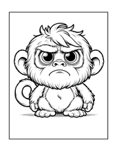 Load image into Gallery viewer, Cute Monkey Coloring Book for Kids Adults Fun Zoo Animal Pages, Stress Relief Creative Activity Coloring Book

