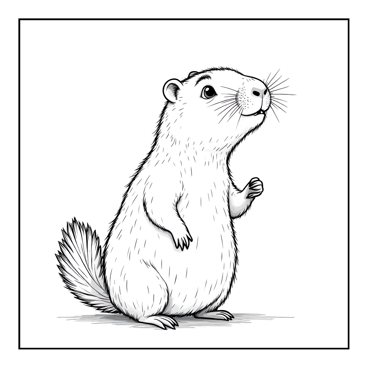 Cute Cozy Funny Capybara Animal Coloring Book Gift for Adults Kids Boys Girls Teens: Single Sided Bold and Easy Cool Capybara Coloring Book