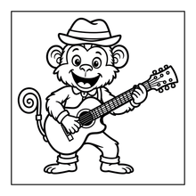 Load image into Gallery viewer, Cute Monkey Coloring Book for Kids Adults Fun Zoo Animal Pages, Stress Relief Creative Activity Coloring Book
