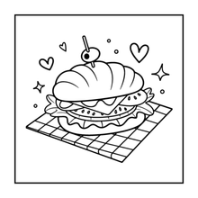 Load image into Gallery viewer, 50 Pages Cozy Snack Foodie Food Lover Coloring Book for Adults Kids Men Women Boys Girls Teens Youth: Simple Bold Easy Snack Coloring Book
