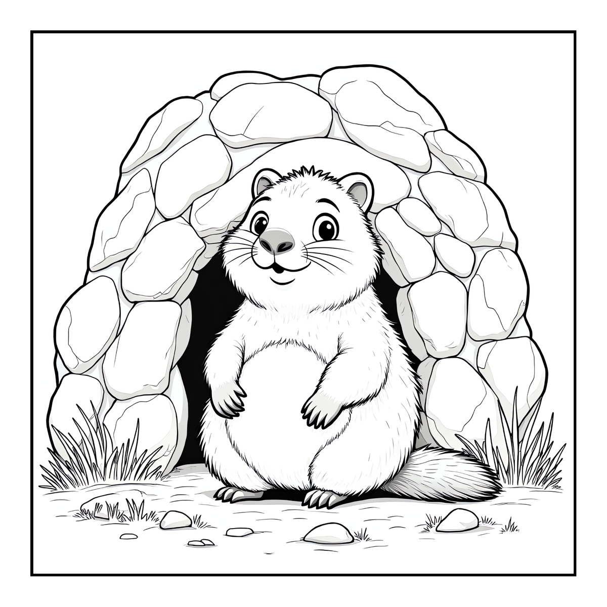 Cute Cozy Funny Capybara Animal Coloring Book Gift for Adults Kids Boys Girls Teens: Single Sided Bold and Easy Cool Capybara Coloring Book