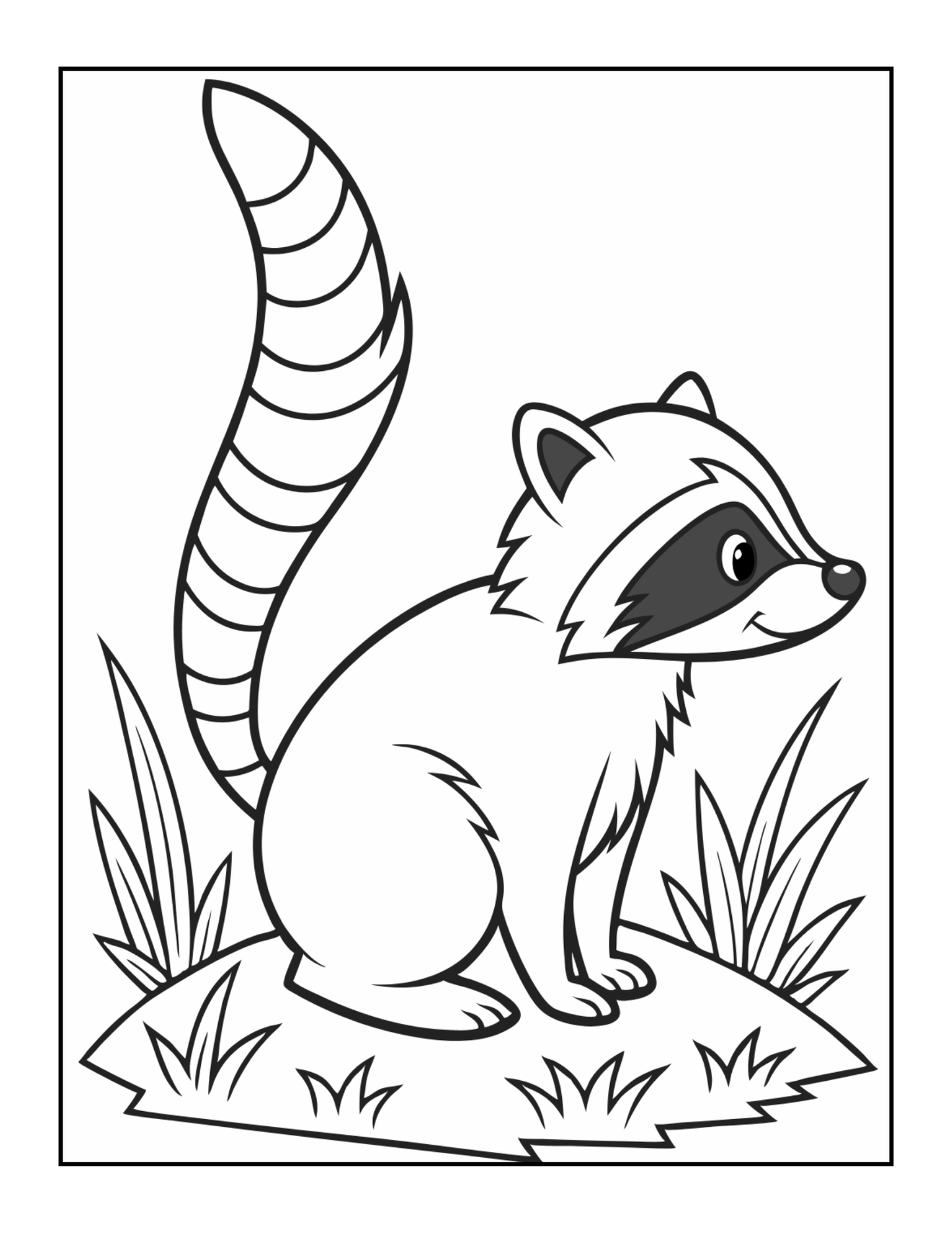Cute Cozy Raccoon Animal Coloring Book Gift for Adults Kids Boys Girls Teens Trash Panda Wildlife Lover Raccoon Coloring Book