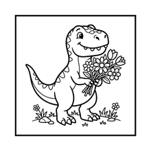 Load image into Gallery viewer, Cute Dinosaur Coloring Book Gift for Adults Kids Men Women Boys Girls Teens: Single Sided Dino Coloring Activity Sheets Book for Children
