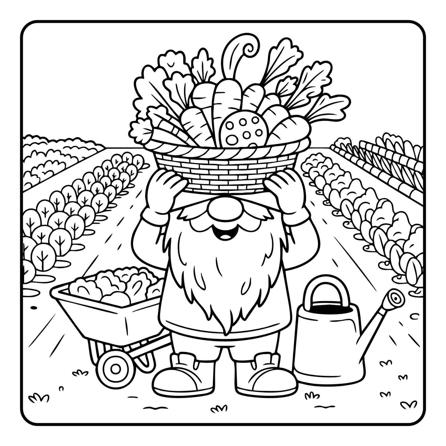 Cozy and Comfy Garden Gnomes Coloring Book Gift for Adults Men Women Kids Young Boys Girls Teens Cute Enchanted Gnome Coloring Pages Book