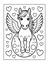 Load image into Gallery viewer, Cute Lama Valentine’s Day Coloring Book Bold Easy Pages for Kids Teens Adults Stress Relief Relaxation Gift
