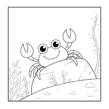 Load image into Gallery viewer, Cute Sea Life Coloring Book for Kids Teens Adults Ocean Animals, Marine Creatures, Stress Relief, Single Sided Coloring Pages
