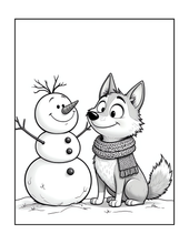 Load image into Gallery viewer, Cute Wolf Coloring Book for Kids and Adults, Bold and Easy Printed Coloring Book, 25 Single-Sided Wolf Designs, Animal Gift for All Ages
