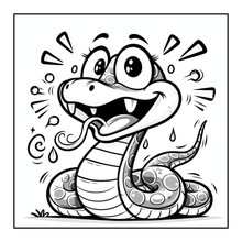 Load image into Gallery viewer, Funny Cute Snake Coloring Book for Kids Teens Adults Cool Reptile Designs Single Sided Pages Fun Stress Relief Activity

