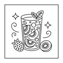 Load image into Gallery viewer, 50 Pages Cozy Snack Foodie Food Lover Coloring Book for Adults Kids Men Women Boys Girls Teens Youth: Simple Bold Easy Snack Coloring Book
