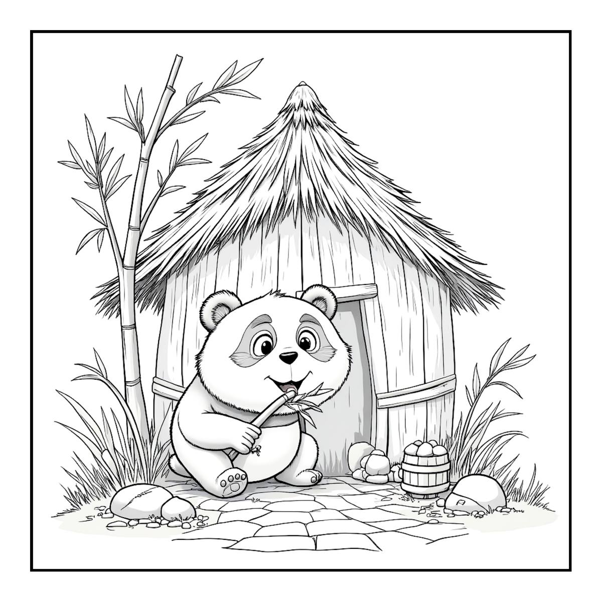 Cute Cozy Panda Bear Animal Coloring Book Gift for Adults Kids Boys Girls Teens: Single Sided Bold and Easy Cool Panda Bear Coloring Book