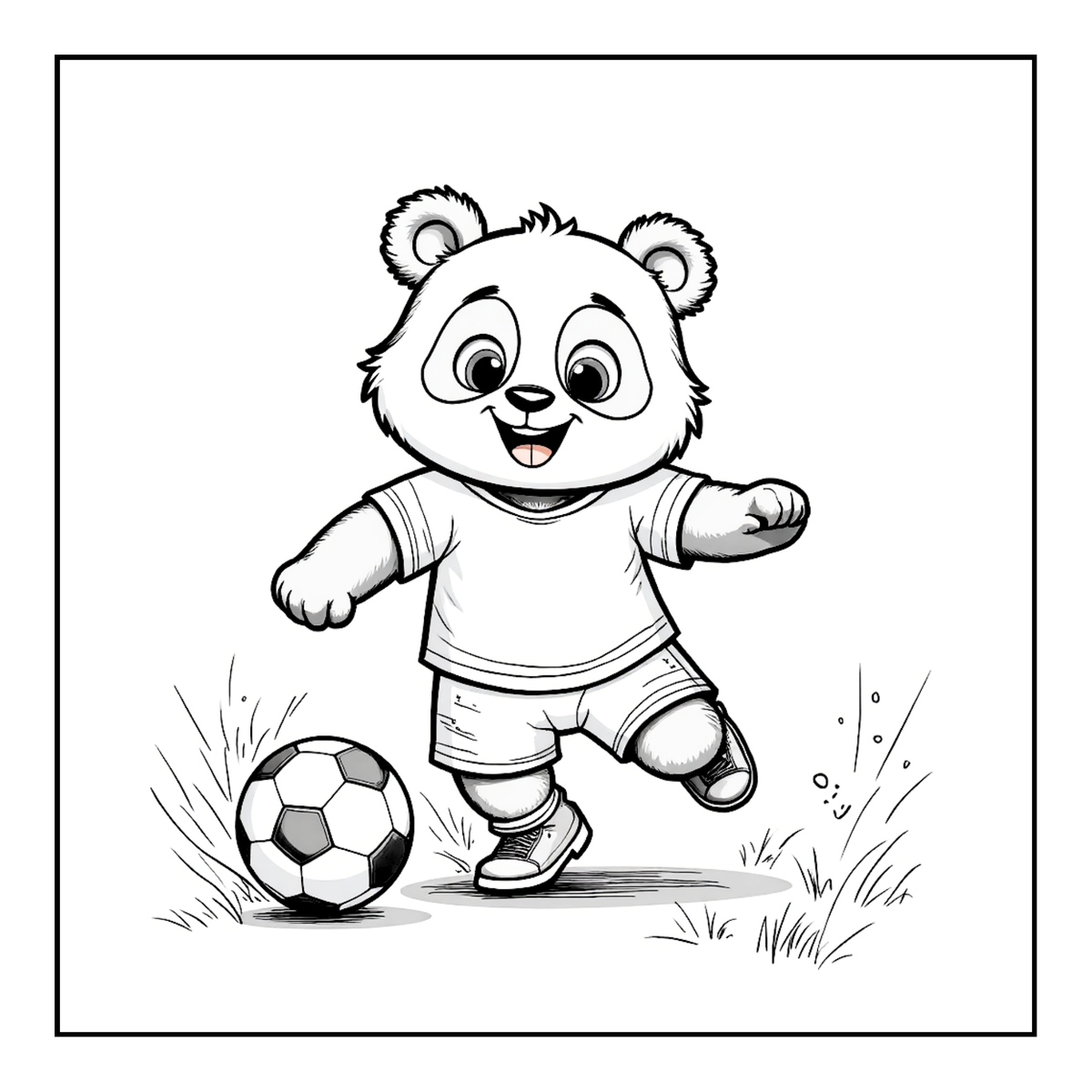 Cute Cozy Panda Bear Animal Coloring Book Gift for Adults Kids Boys Girls Teens: Single Sided Bold and Easy Cool Panda Bear Coloring Book