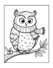 Load image into Gallery viewer, Cozy Christmas Coloring Book for Kids &amp; Adults, Cute Animal Winter Holiday Activity Pages, Bold Easy Printed Paper Physical Christmas Gift
