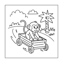 Load image into Gallery viewer, Cute Monkey Coloring Book for Kids Adults Fun Zoo Animal Pages, Stress Relief Creative Activity Coloring Book
