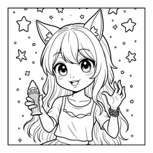 Load image into Gallery viewer, Kawaii Anime Girls Coloring Book for Kids Teens Adults – Cute Manga Characters Easy Japanese Scenes
