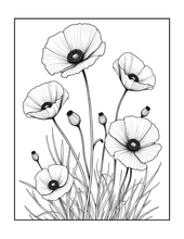 Load image into Gallery viewer, Botanical Coloring Book for Adults and Kids, Printed Physical Book, 25 Bold Easy Plant Designs, Single Sided Nature Art Therapy Gift
