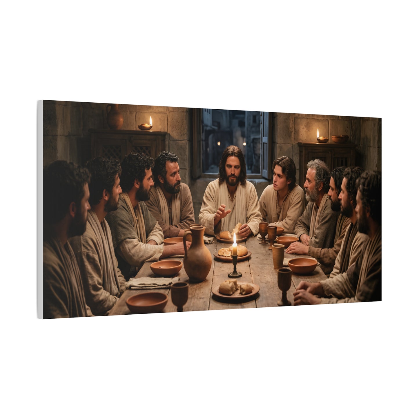 Cool Last Supper Canvas Wall Art Print Large Religious Biblical Faith Home Decor Christian Wall Art Ready to Hang for Living Room