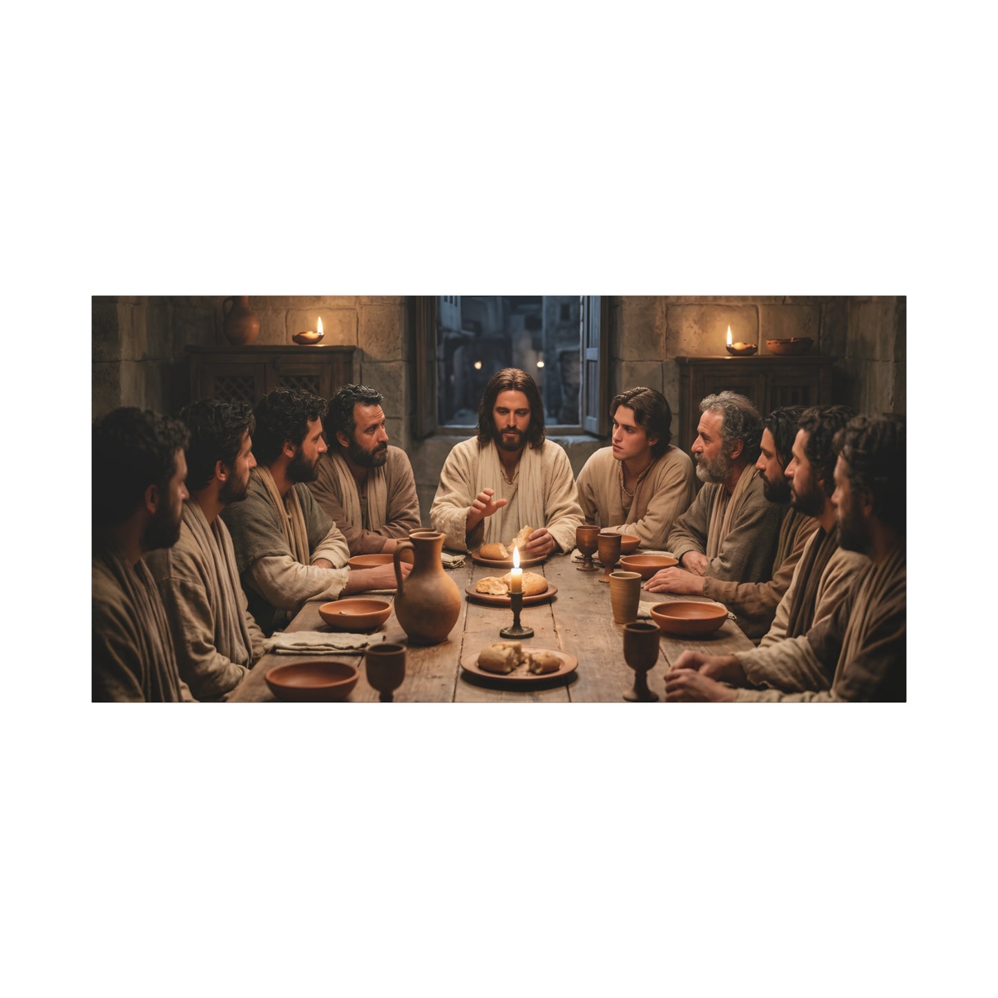 Cool Last Supper Canvas Wall Art Print Large Religious Biblical Faith Home Decor Christian Wall Art Ready to Hang for Living Room