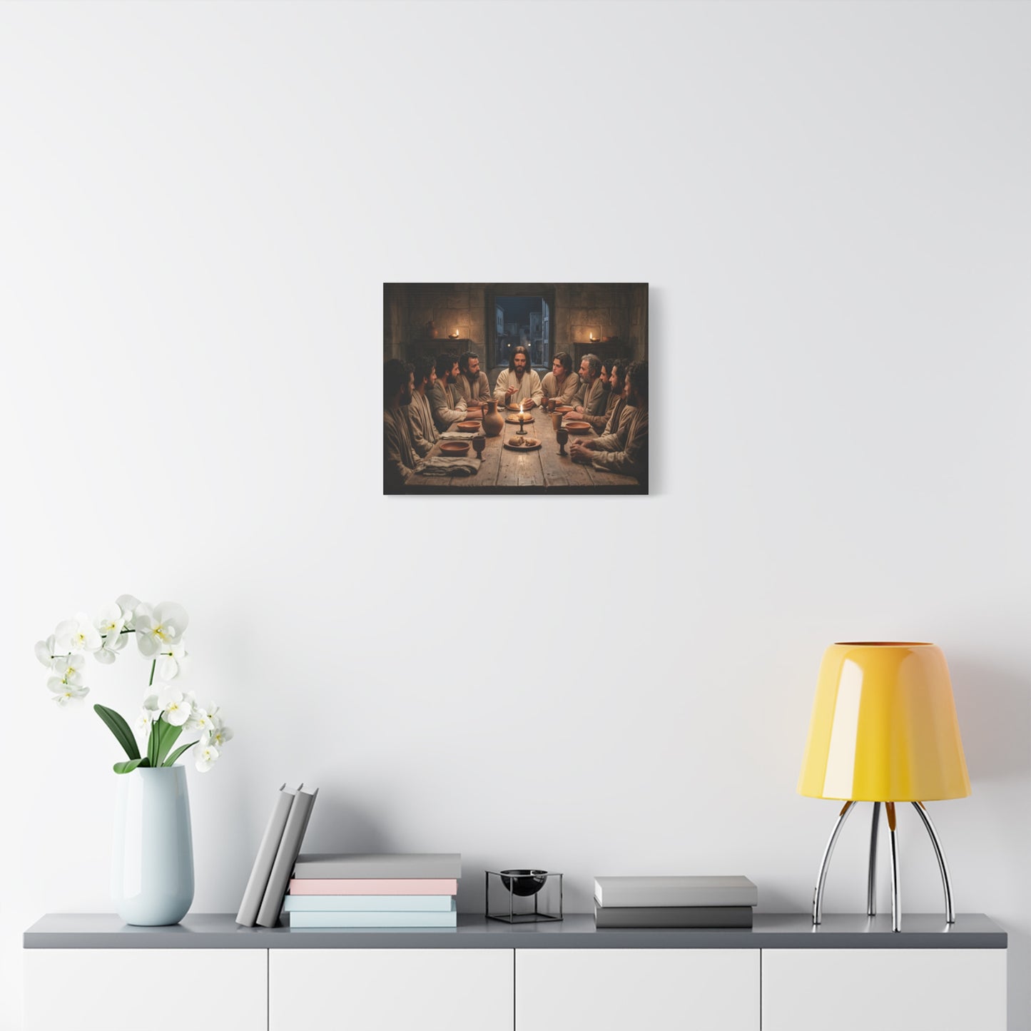 Cool Last Supper Canvas Wall Art Print Large Religious Biblical Faith Home Decor Christian Wall Art Ready to Hang for Living Room