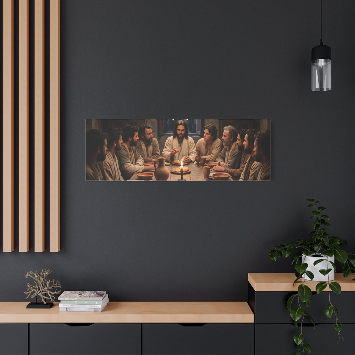 Cool Last Supper Canvas Wall Art Print Large Religious Biblical Faith Home Decor Christian Wall Art Ready to Hang for Living Room