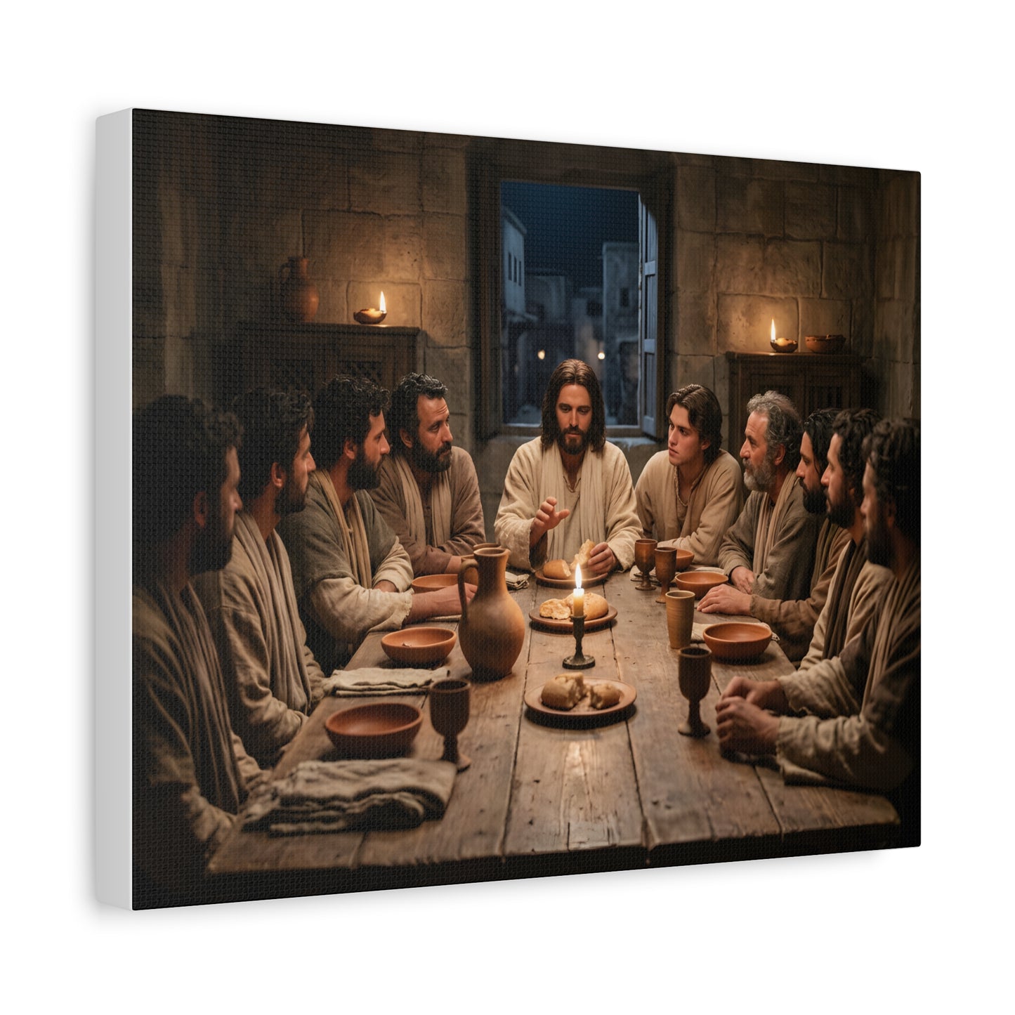 Cool Last Supper Canvas Wall Art Print Large Religious Biblical Faith Home Decor Christian Wall Art Ready to Hang for Living Room