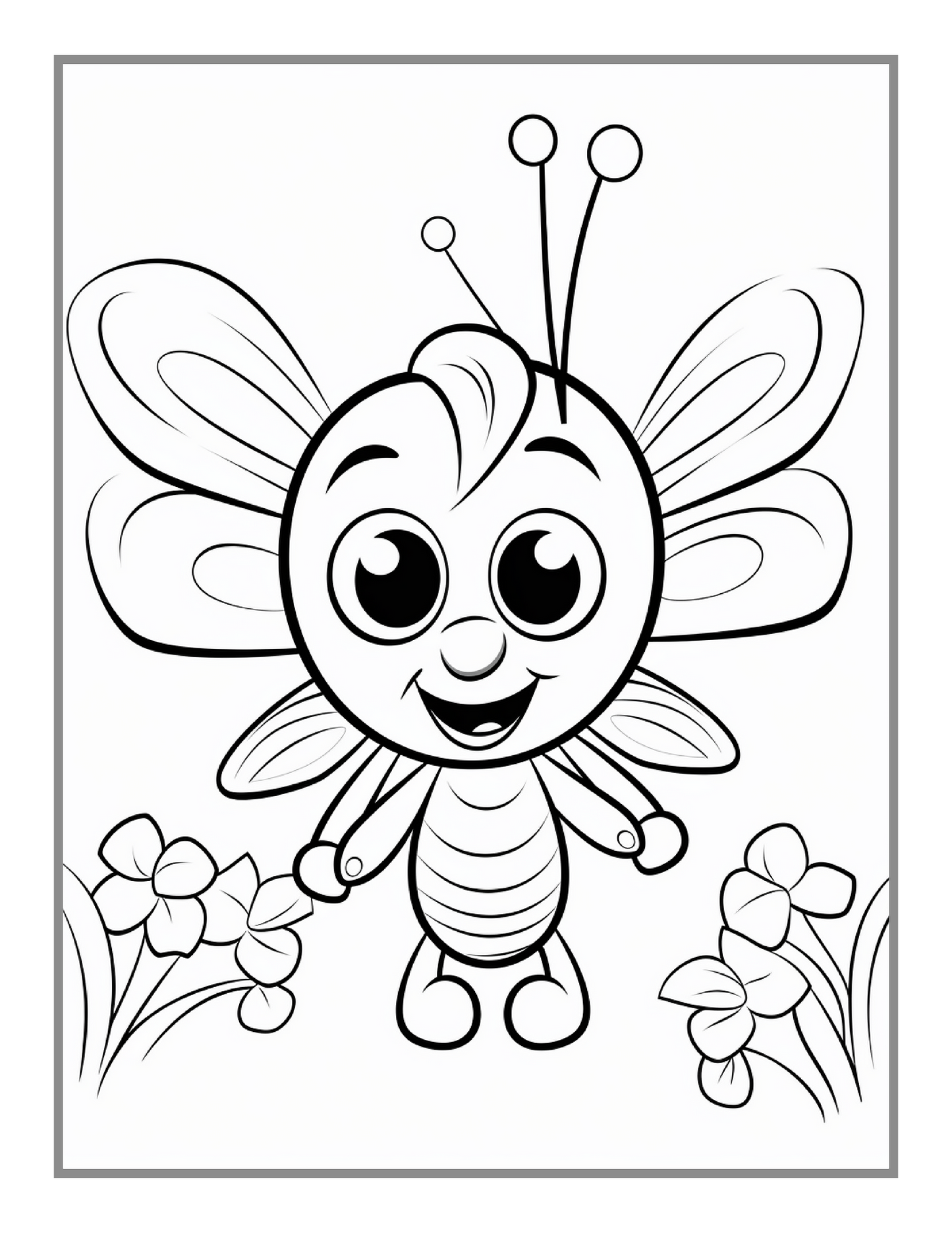 50 Pages Funny Cute Bugs and Insects Coloring Book for Adults Men Women Kids Boys Girls Toddlers Teens Stress Relief Coloring Activity Book