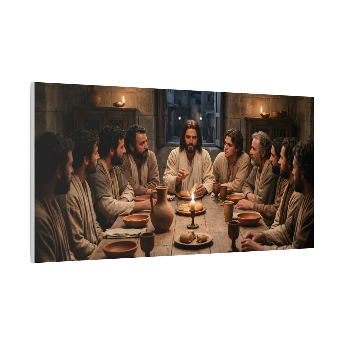Cool Last Supper Canvas Wall Art Print Large Religious Biblical Faith Home Decor Christian Wall Art Ready to Hang for Living Room