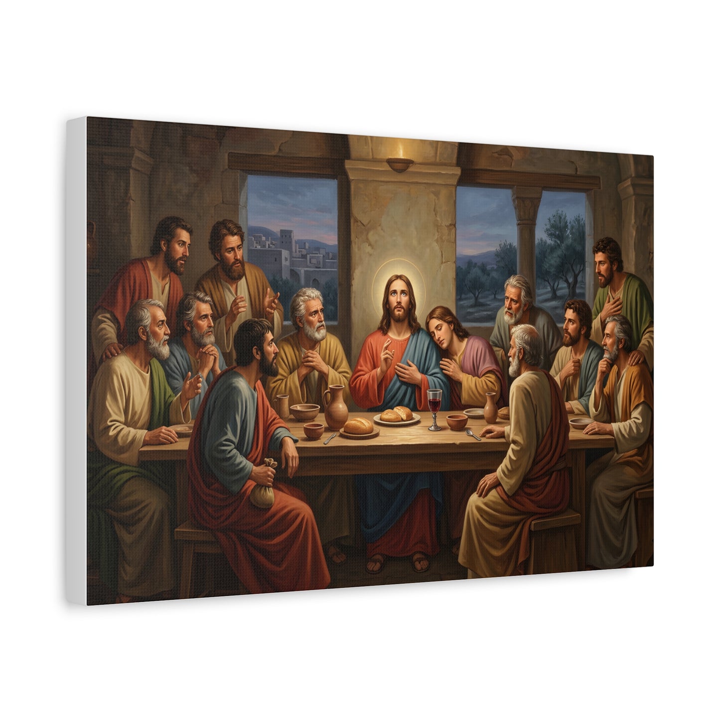 Cool Last Supper Canvas Wall Art Print Large Religious Biblical Faith Home Decor Christian Wall Art Ready to Hang for Living Room