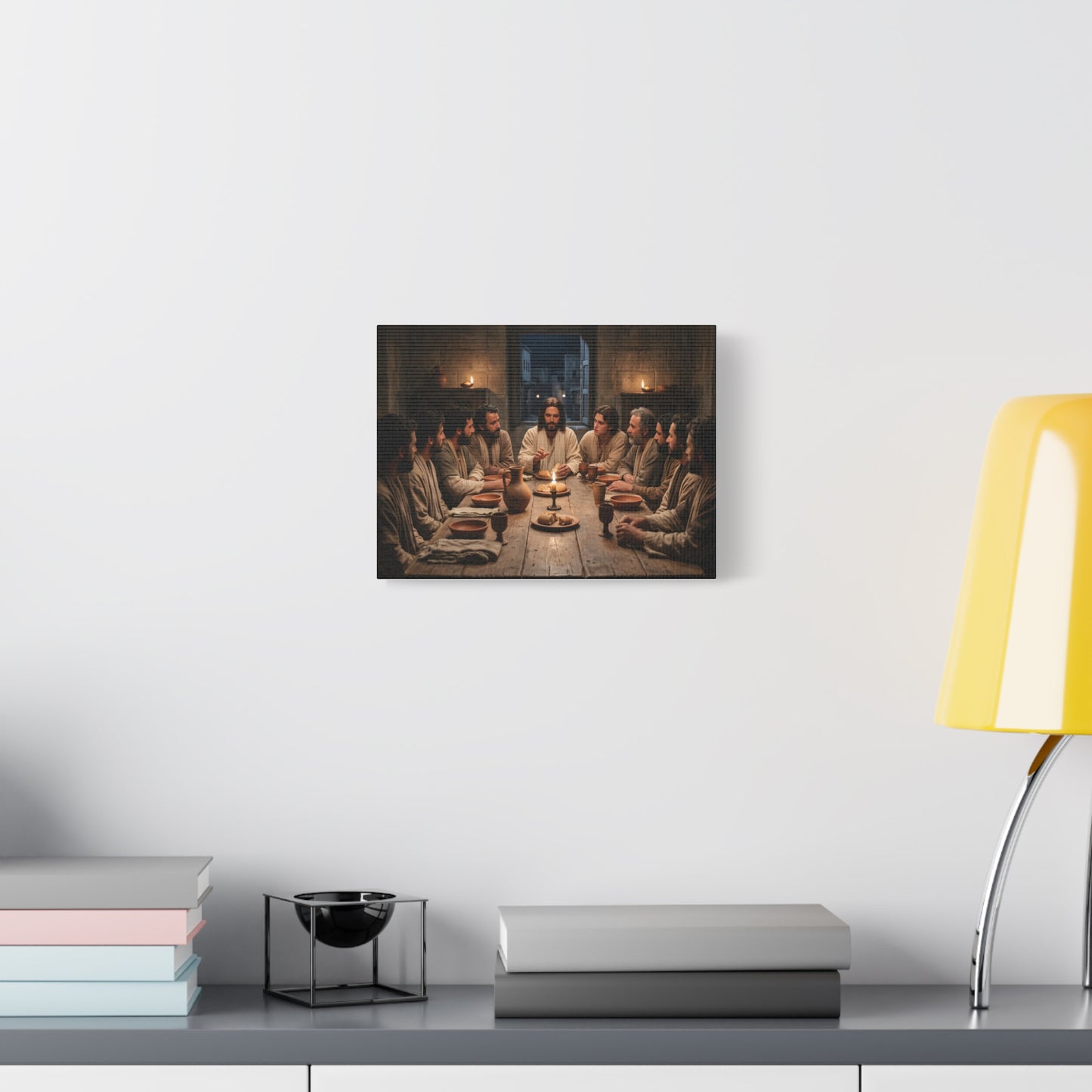 Cool Last Supper Canvas Wall Art Print Large Religious Biblical Faith Home Decor Christian Wall Art Ready to Hang for Living Room