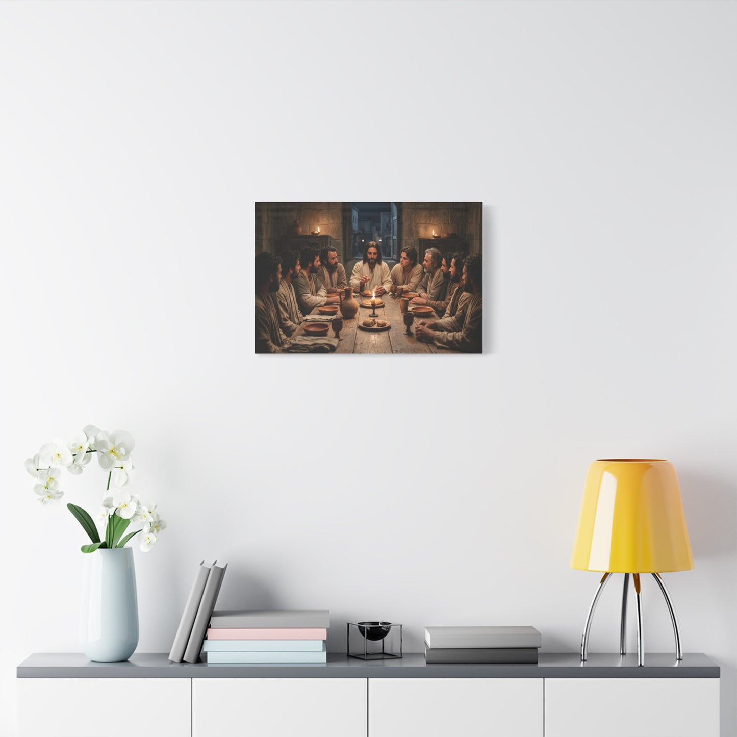 Cool Last Supper Canvas Wall Art Print Large Religious Biblical Faith Home Decor Christian Wall Art Ready to Hang for Living Room