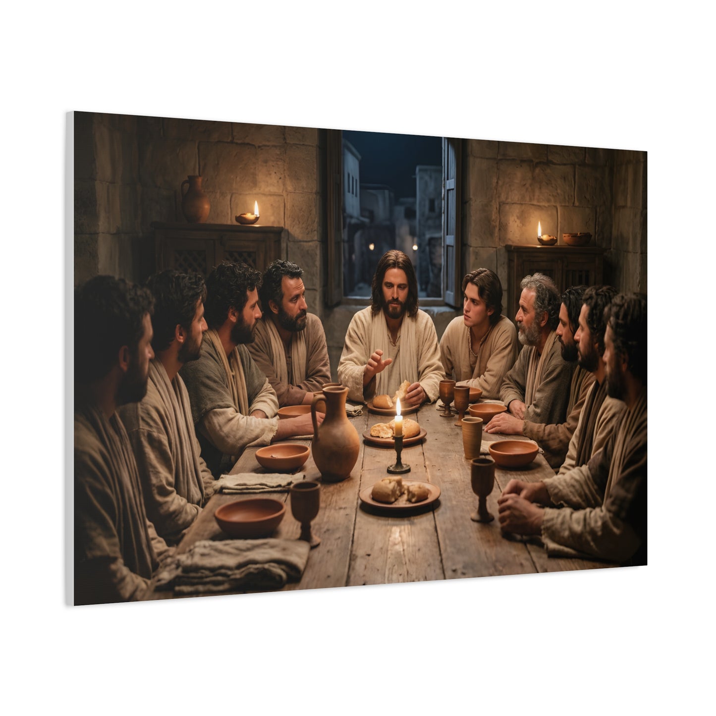 Cool Last Supper Canvas Wall Art Print Large Religious Biblical Faith Home Decor Christian Wall Art Ready to Hang for Living Room