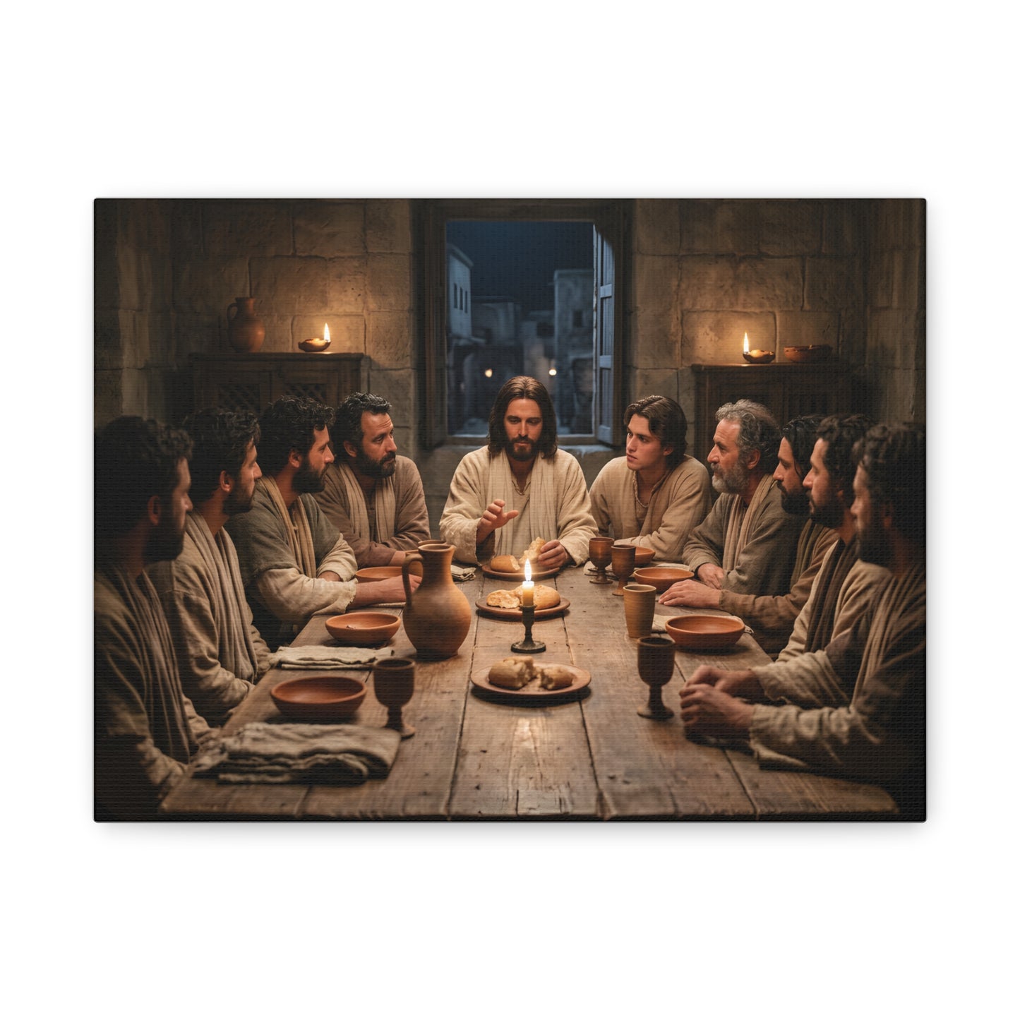 Cool Last Supper Canvas Wall Art Print Large Religious Biblical Faith Home Decor Christian Wall Art Ready to Hang for Living Room