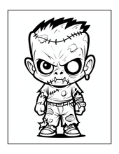 Load image into Gallery viewer, Creepy Cute Zombie Coloring Book for Kids Teens Spooky Halloween Activity Single Sided Pages Fun Horror Gift
