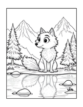 Load image into Gallery viewer, Cute Wolf Coloring Book for Kids and Adults, Bold and Easy Printed Coloring Book, 25 Single-Sided Wolf Designs, Animal Gift for All Ages
