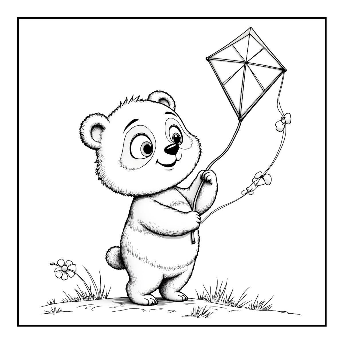 Cute Cozy Panda Bear Animal Coloring Book Gift for Adults Kids Boys Girls Teens: Single Sided Bold and Easy Cool Panda Bear Coloring Book